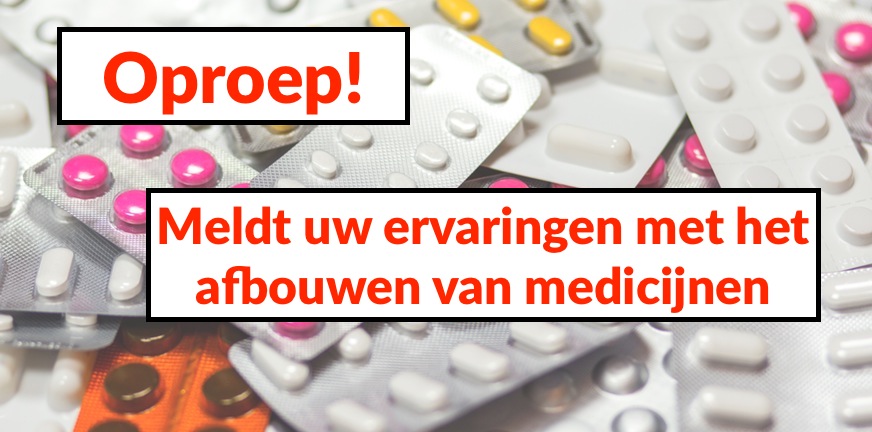 Oproep: meld ervaringen met afbouwen van medicijnen met/zonder taperingstrips