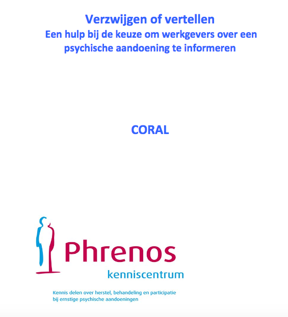 Verzwijgen of vertellen op het werk? – brochure CORAL