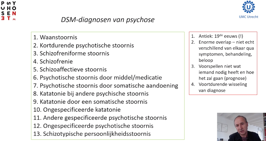 dsm-diagnoses van psychose