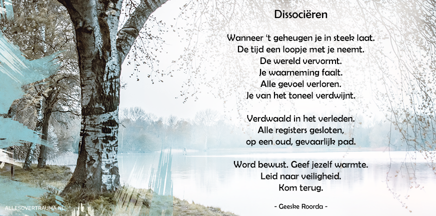 Quote van Geeske Roorda over Dissociëren - PsychoseNet / Allesovertrauma.nl