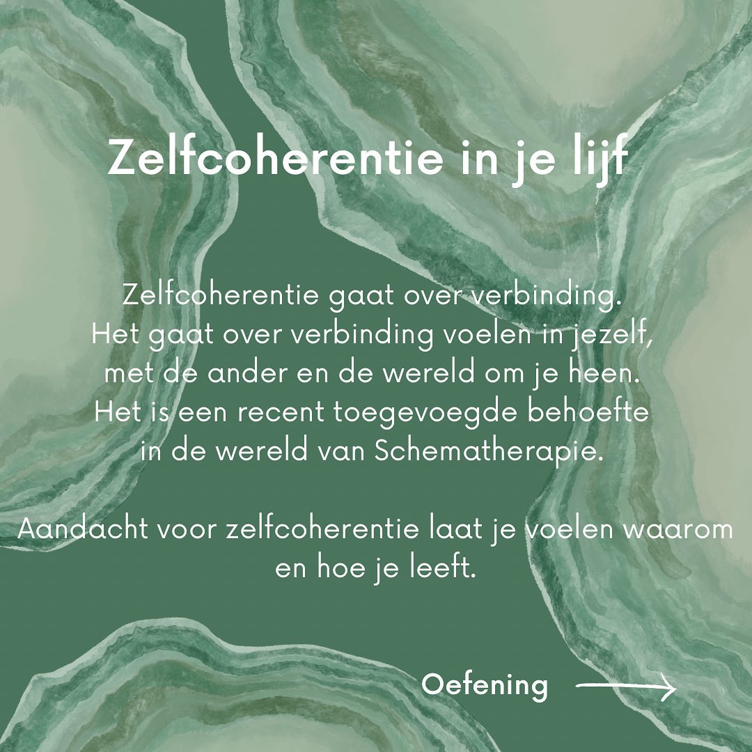 Zelfcoherentie in je lijf- Mindfulness / schematherapie