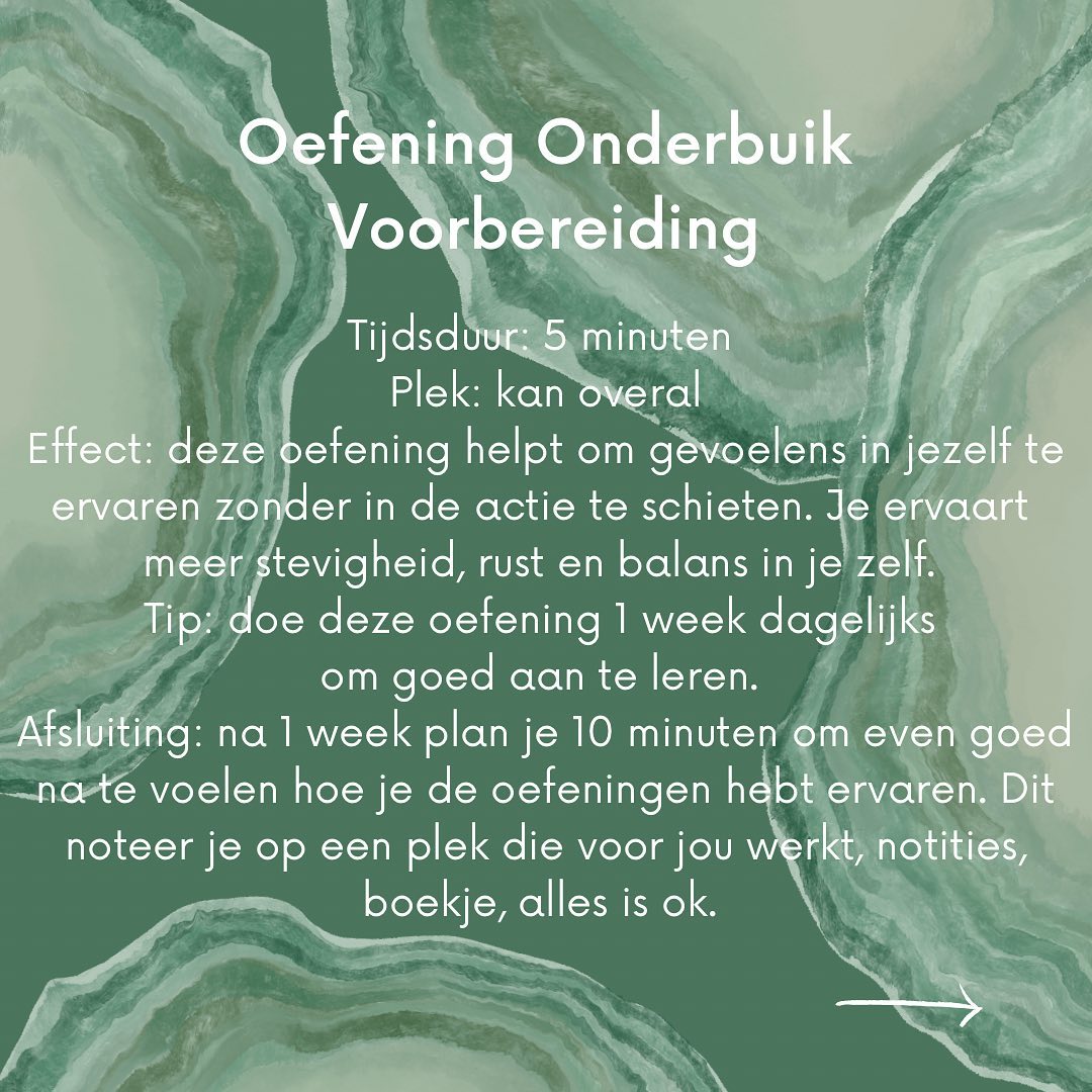 Oefening onderbuik voorbereiding - Mindfulness/ schematherapie