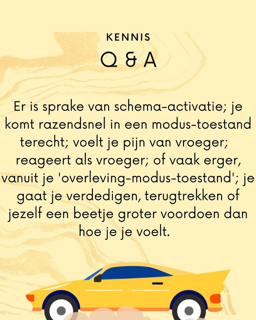 Schema activatie naar overlevingstoestand