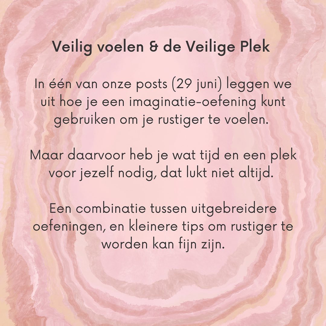 Veilig voelen en veilige plek.