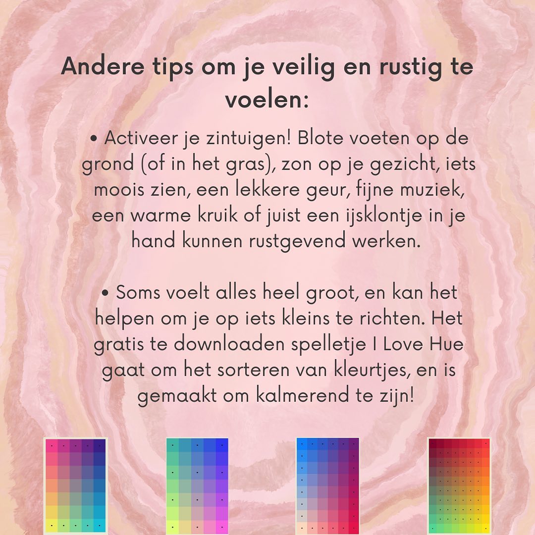 Tips om je veilig en rustig te voelen.