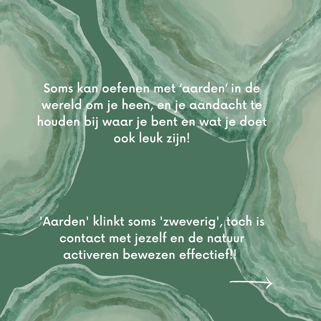 Aarden is niet zweverig - Mindfulness/ schematherapie