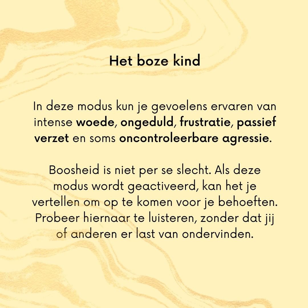 Het boze kind - schema schematherapie