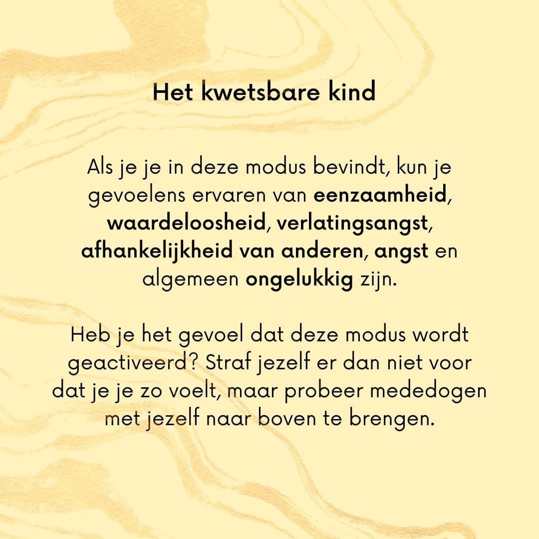 Het kwetsbare kind - Schematherapie