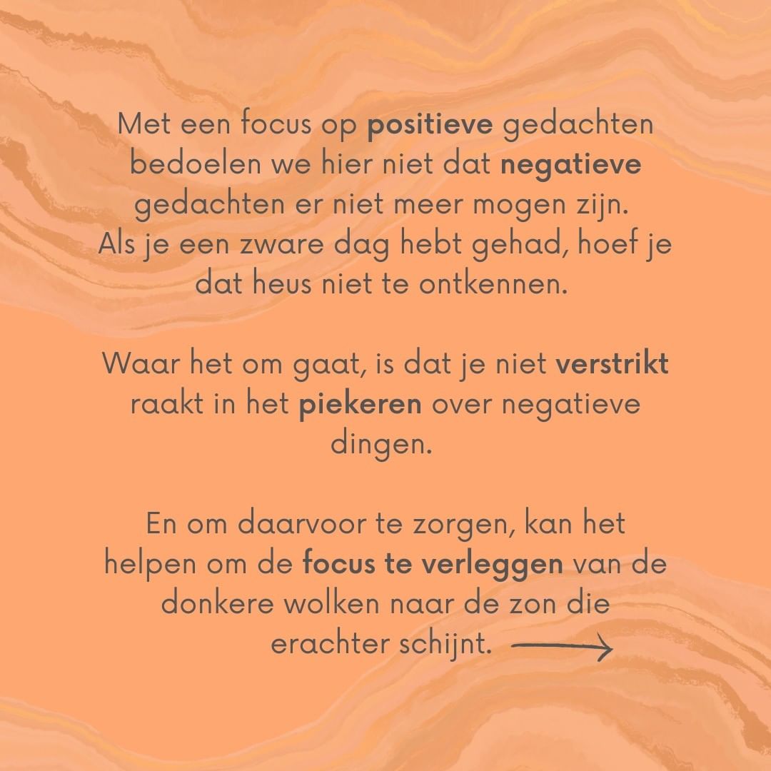 Focus op positieve gedachten