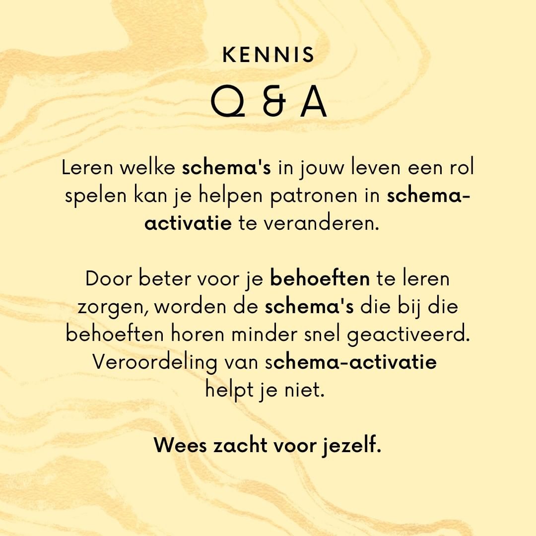 Leer je schema's kennen