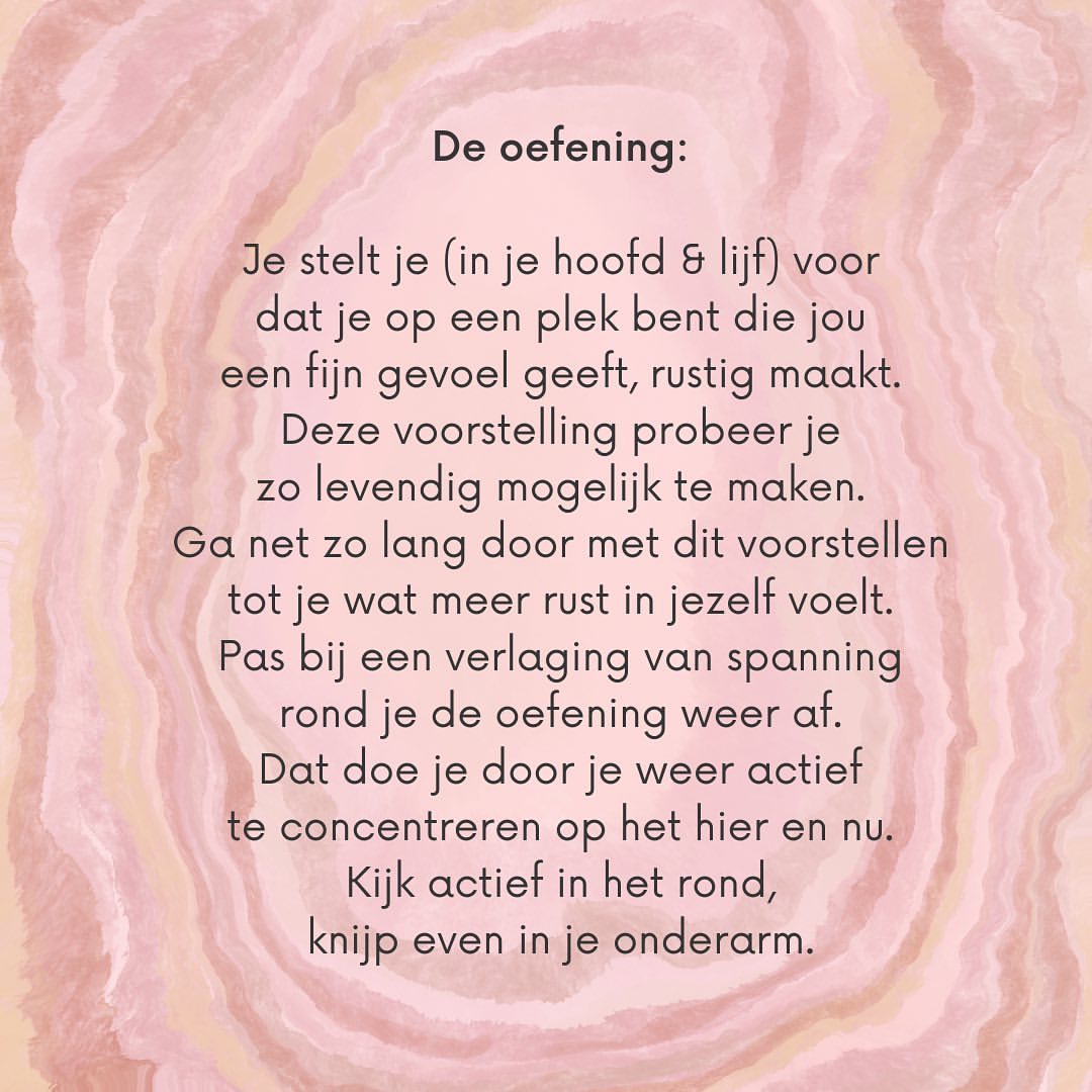 Oefening om je rustiger te voelen.