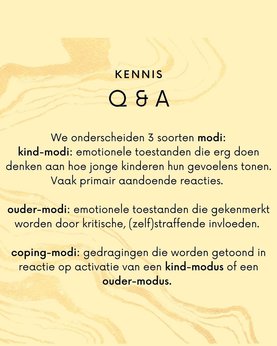 Er zijn 3 soorten kindmodi