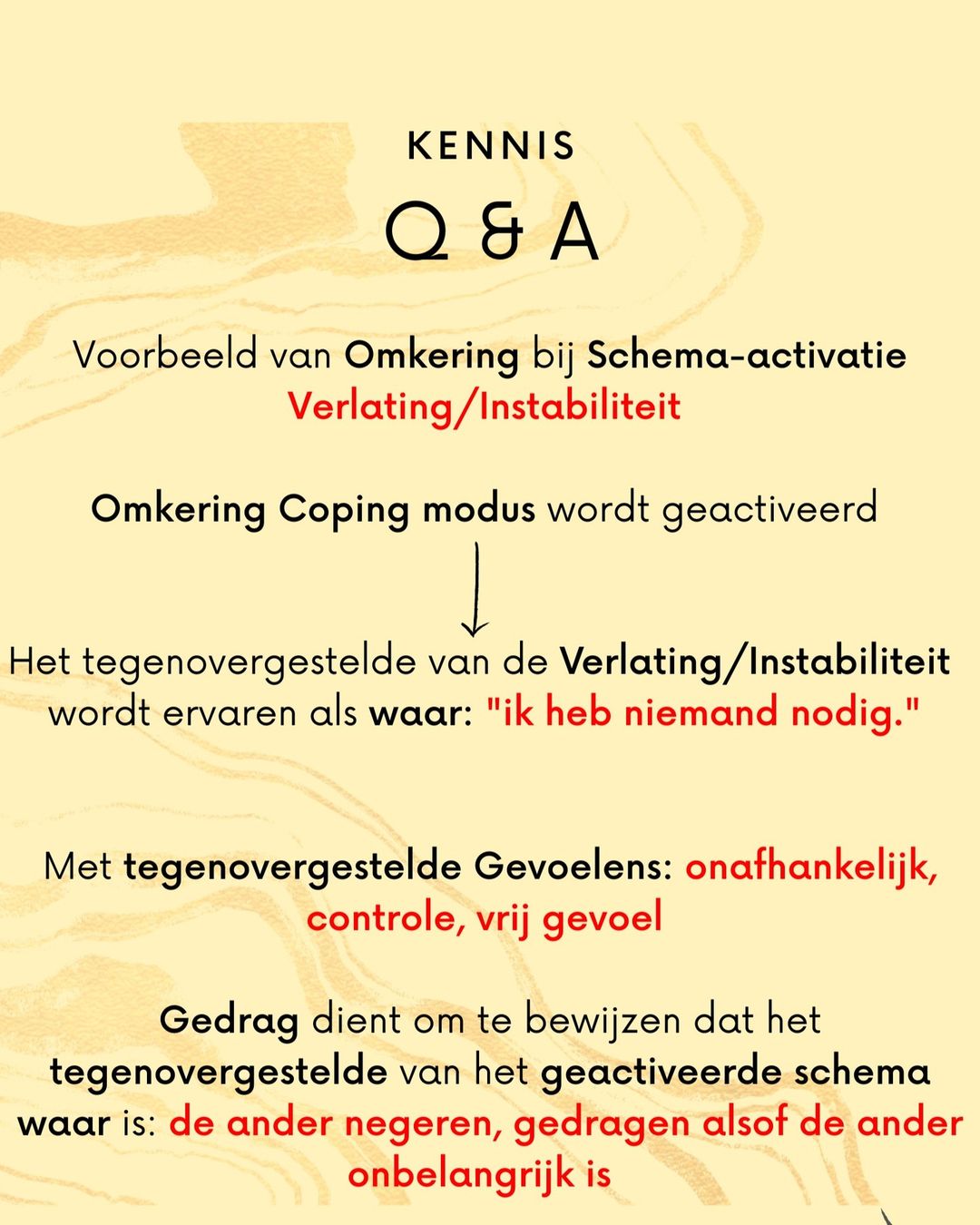 Omkering schema verlating en instabiliteit