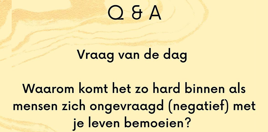 Waarom komt bemoeienis van anderen zo hard binnen?