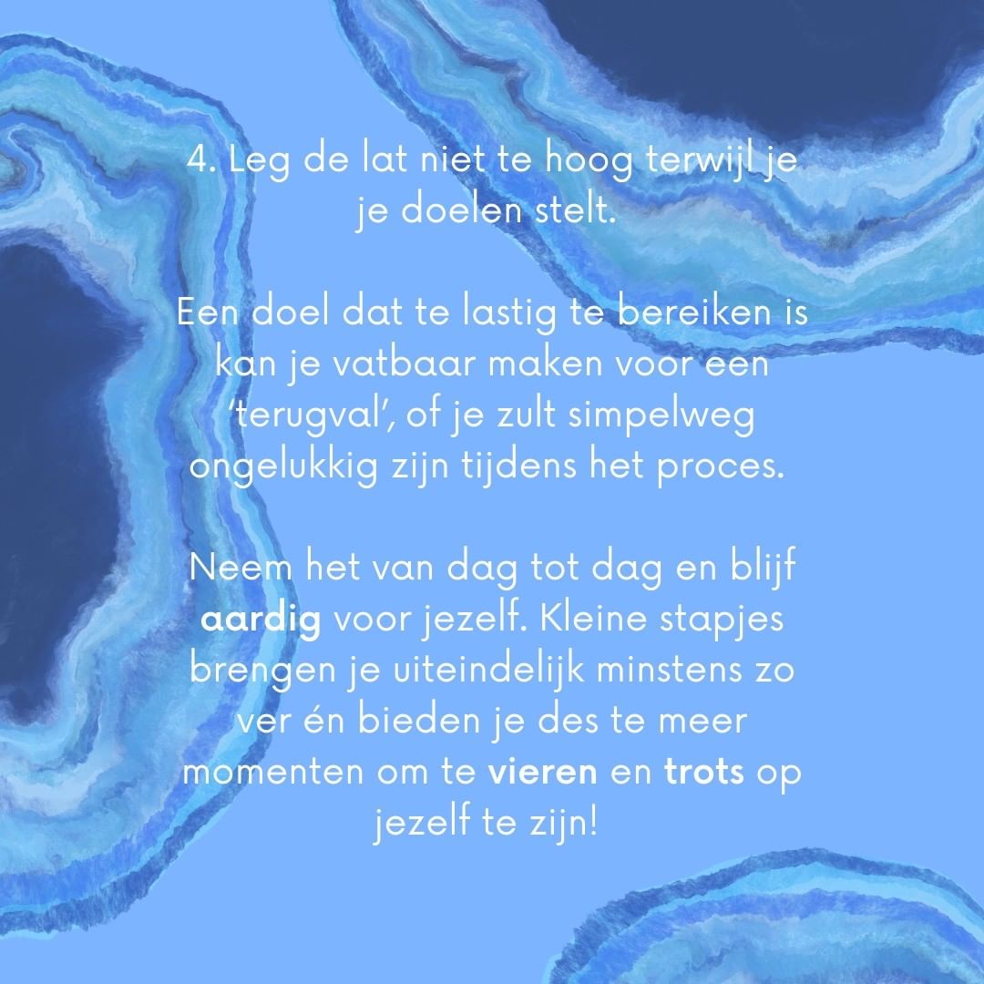  Leg de lat niet te hoog