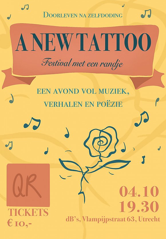 Kom op 4 oktober '25 naar het muziekfestival A New Tattoo. Vind, naast ruimte voor verdriet, ook volop licht, herkenning en verbinding.