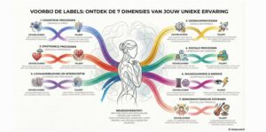 We leren, communiceren en verwerken alles anders. In deze blog worden deze verschillen uitgelegd door de 7 dimensies van neurodiversiteit.